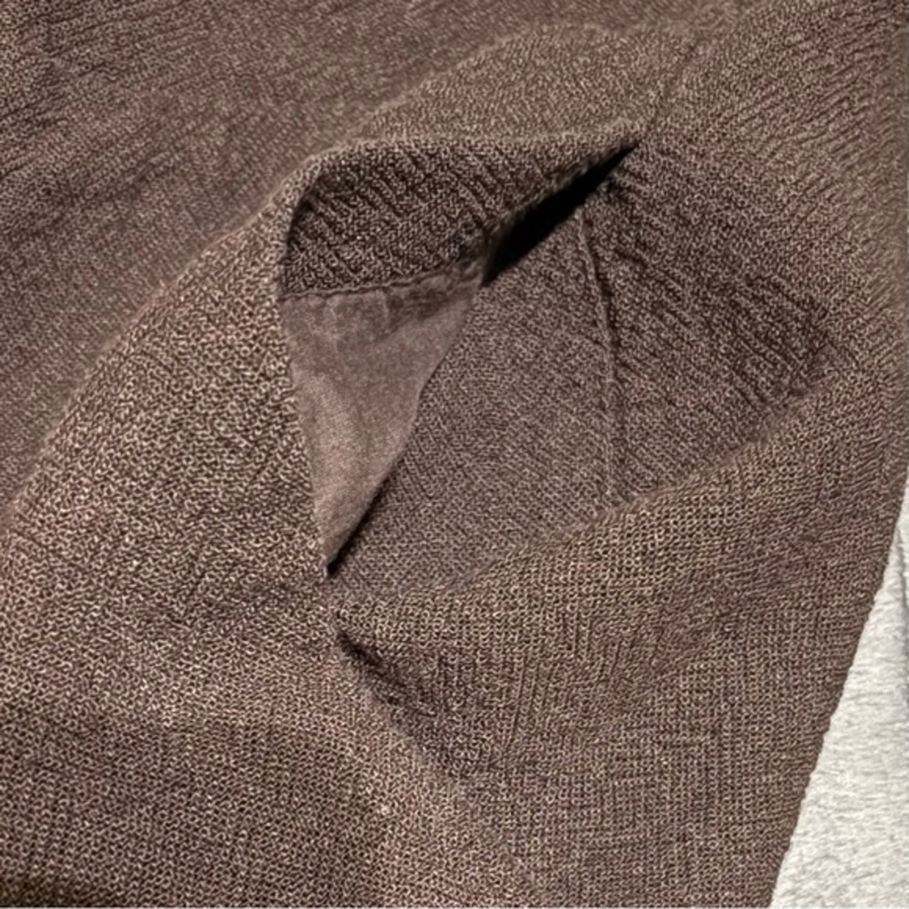 Eileen Fisher Viscose Linen Blend Open‎ Front Jacket- M Laganlook Minimalist - Picture 6 of 10